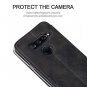 LG V40 Thinq Case Cover Flip TPUPU Leather Case with Kickstand, Multi Black