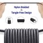 USB Type C Cable 5Pack 3FT,SMALLElectric Nylon Braided USB Type A to C Fast Cha