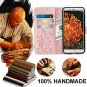 Wallet Case for Huawei P20 PRO 3 Card Holder Embossed Butterfly Flower PU Leathe