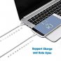 LEFON Magnetic USB C to Type C Cable Support Data Transfer, Nylon Braided PD Fas