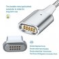 LEFON Magnetic USB C to Type C Cable Support Data Transfer, Nylon Braided PD Fas