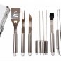 Stainless Steel BBQ Grill Tools Set Utensils Portable Aluminum Case Heavy Duty