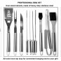 Stainless Steel BBQ Grill Tools Set Utensils Portable Aluminum Case Heavy Duty