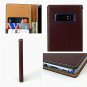 Samsung Galaxy Note 8 Wallet Case Handmade Genuine Leather Card Slot Dark Brown