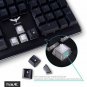 Backlit Wired Keyboard Mechanical For Gaming Typing Durable Floating Keys Black