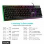 Backlit Wired Keyboard Mechanical For Gaming Typing Durable Floating Keys Black