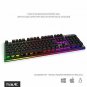 Backlit Wired Keyboard Mechanical For Gaming Typing Durable Floating Keys Black