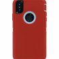 iPhone XS / X Case Shockproof 3 Layer Fit Kickstand Holster Durable Red/White