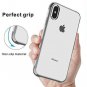 iPhone XS Max Case Soft TPU Back Shockproof Air Cushion Dustproof Silver Clear
