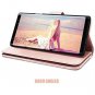 Samsung Galaxy Note 9 Glitter Case Leather Women Wrist Strap Wallet Sparkle Pink