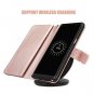 Samsung Galaxy Note 9 Glitter Case Leather Women Wrist Strap Wallet Sparkle Pink