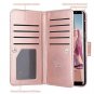 Samsung Galaxy Note 9 Glitter Case Leather Women Wrist Strap Wallet Sparkle Pink