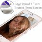 iPhone 7 Plus Case, Shiny Rose Gold White Marble Design, Clear Bumper Ma