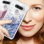LG V40 ThinQ Case Glitter Luxury Fashion Floating Sparkle TPU Bumper 2018 Blue