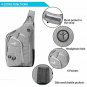 Plus Oversized Sling Backpack Unisex Rope Strap Durable Chest Backpack 28 L Gray