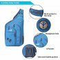 Plus Oversized Sling Backpack Unisex Rope Strap Durable Chest Backpack 28 L Blue