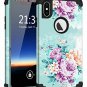 for iPhone Xs Max case, PIXIU Unique Hybrid Three Layer Heavy Duty Shockproof Fu