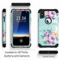 for iPhone Xs Max case, PIXIU Unique Hybrid Three Layer Heavy Duty Shockproof Fu