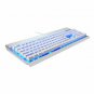 Gaming Illuminated Wired Keyboard LED Backlit Aluminium Blue Switch For PC White