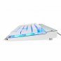 Gaming Illuminated Wired Keyboard LED Backlit Aluminium Blue Switch For PC White