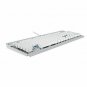 Gaming Illuminated Wired Keyboard LED Backlit Aluminium Blue Switch For PC White