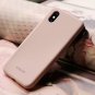 iPhone Xs MAX Case Liquid Silicone Gel Rubber Shockproof Soft Microfiber Pink