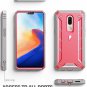 OnePlus 6 Rugged Case Full-Body Rugged Heavy Duty Armor With Tempered Glass Pink