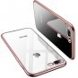 iPhone 8 Plus 7 Plus Case With Electroplated Frame Slim Clear Back & Rose Gold