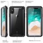 iPhone XS Max Case with Built-in Screen Protector Full-Body Rugged Clear Black