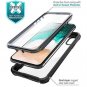 iPhone XS Max Case with Built-in Screen Protector Full-Body Rugged Clear Black