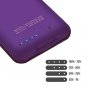 Iphone XS Battery Case 4000mAh Power Bank Portable Charging Cover Slim Purple