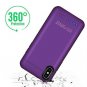 Iphone XS Battery Case 4000mAh Power Bank Portable Charging Cover Slim Purple