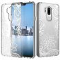 LG G7 Case Shockproof TPU Grip Bumper Hybrid Thin Clear Flower Transparent
