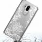 LG G7 Case Shockproof TPU Grip Bumper Hybrid Thin Clear Flower Transparent
