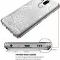 LG G7 Case Shockproof TPU Grip Bumper Hybrid Thin Clear Flower Transparent