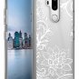 LG G7 Case Shockproof TPU Grip Bumper Hybrid Thin Clear Flower Transparent