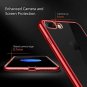 iPhone 8 Plus 7 Plus Case Electroplated Frame Soft Cover Clear Slim Back & Red