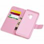 Samsung Galaxy S9 Case Wallet PU Leather Kickstand Credit Card Shockproof Pink