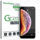 iPhone Xs Max Screen Protector Glass (3Pack), amFilm iPhone Xs Max 6.5 Tempered