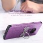 Samsung Galaxy S9 Plus Glitter Case Shock Absorbing TPU Rubber Kickstand Purple