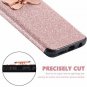 Samsung Galaxy S9 Plus Glitter Case Shock Absorbing Rubber Kickstand Rose Gold