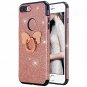 iPhone 8 Plus Glitter Case Bling Sparkle Shock Absorbing Ring Grip Holder Pink