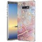 Samsung Galaxy Note 9 Case Hybrid Raised Edge Soft TPU Slim Fit Marble Colorful