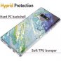 Samsung Galaxy Note 9 Case Hybrid Shockproof Raised Edge Slim Fit Marble Green