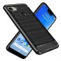 Google Pixel 3 XL Case Carbon Fiber Shockproof Brushed Texture Soft TPU Black