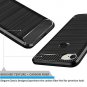 Google Pixel 3 XL Case Carbon Fiber Shockproof Brushed Texture Soft TPU Black