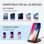Wireless Charger Qi Certified 7.5W Fast Wireless Charging Stand iPhone X/ 8 Plus