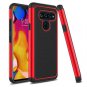LG V40 ThinQ Case Slim Hybrid Dual Layer Armor Anti Scratch Shockproof Cover Red