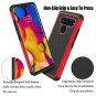 LG V40 ThinQ Case Slim Hybrid Dual Layer Armor Anti Scratch Shockproof Cover Red