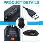 Wired Gaming Mouse USB Ergonomic Computer PC Mice 5 Buttons 4 Cool LED Black